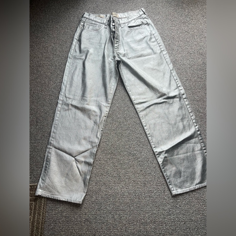 Universal Thread Silver Coated Jeans 8/R - Picture 1 of 6